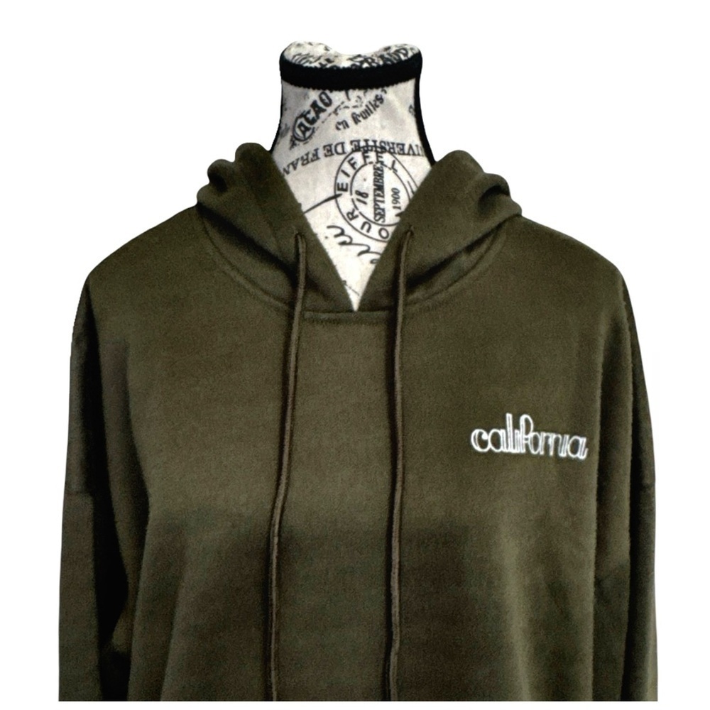 Brooklyn Karma Olive Green ‘California’ Hoodie. Large - Picture 5 of 11